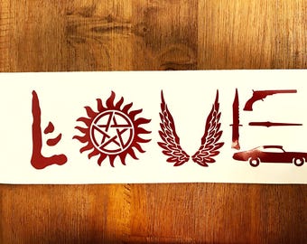 Supernatural symbols Love decal