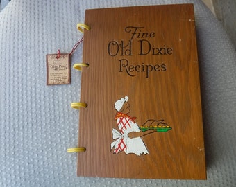 Fine Old Dixie Recipes late 1930s edition Southern Cook book 322 Old Dixie Recipes with tag