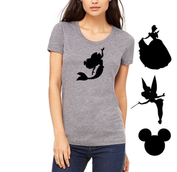 Items Similar To Disney Shirt Princess Silhouette Womens Adult Mom Disney Land Disney World