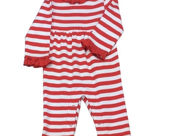 Red stripe pajamas | Etsy