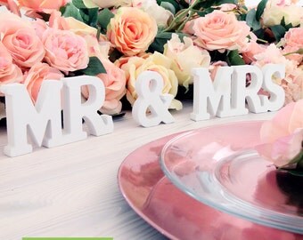 Mr and Mrs Sign Wedding Table Decoration Sweetheart Table
