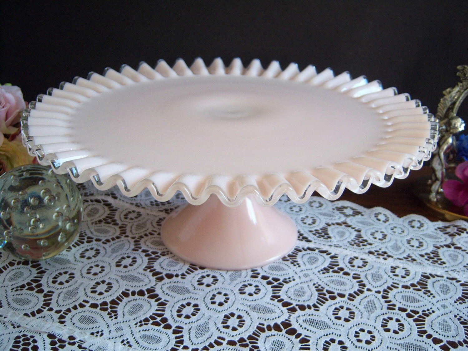 Fenton Pink Cake Stand Pink Silvercrest Cake Stand Pink 0926