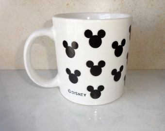 Vintage Mickey Mouse Mug Disney Ceramic Mug Mickey Mouse Ears Coffee Cup