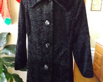 Hillary Radley Studio Faux Persian Lamb Coat with Free Shipping!