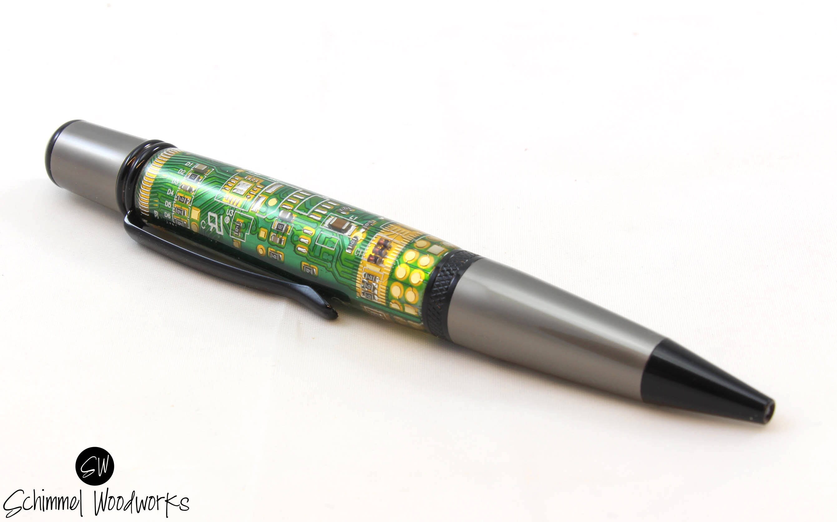 Stunning Green Circuit board Pen, Handmade Schimmel pen made