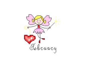 February Fairy Cross Stitch Pattern