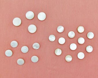 Vintage mother of pearl buttons, 3 sets of mop buttons in 2 sizes