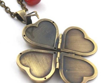 Heart Locket Chain in brass