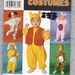 Simplicity 0688 Baby Toddler Footed Sleeper Pajamas Sewing Pattern Size 1/2 to 4 Winnie the Pooh Vintage Kids Childrens Costume