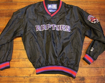 Toronto Raptors Starter Jacket vtg NBA basketball vintage pullover windbreaker small