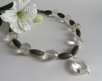 India Crystal and Silver Necklace.