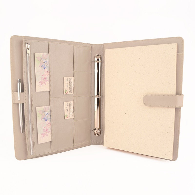 ORIGINAL A4 Leather Ring Binder Planner / Organizer 3 or 4