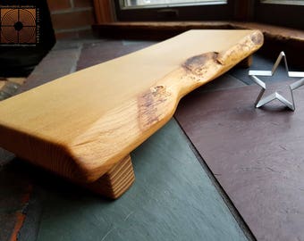 Footed Black Locust- Wood Cutting Board- Cheese Board- Sushi Board- Personalized Wedding Gift - Wood Anniversary Gift 750