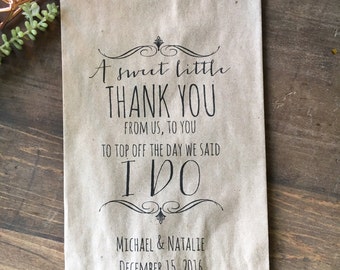 Wedding Favor Bags, Candy Buffet Bags, Candy Bar Bags, Favor Bags, Personalized Wedding Favor Bags, Treat Bags, Custom Favor Bags, Pkg of 25