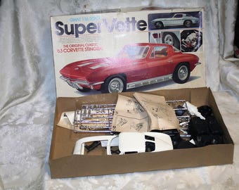 Vintage 1963 Corvette Body Shell - 1/10 Scale For RC Touring Car, Fits Xray, Corally, Losi