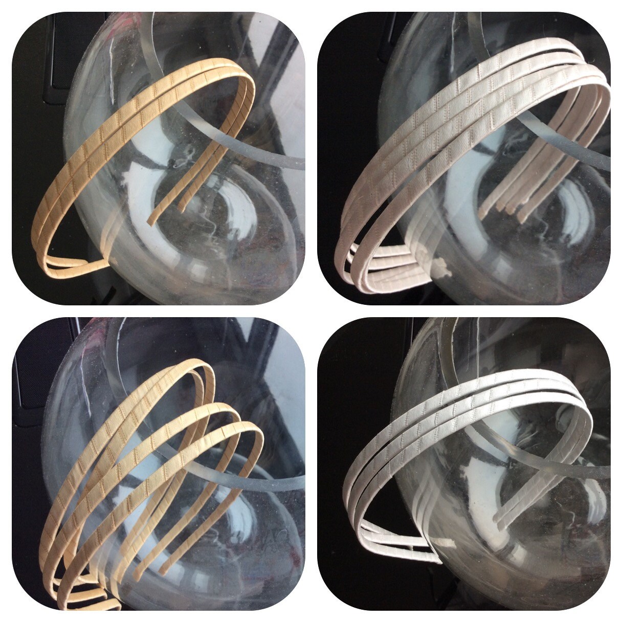 Set of 2 Satin metal headband available in many colors DIY headbands