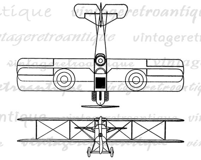 Le Pere Fighter Airplane Printable Digital Download Vintage Biplane Graphic Image Antique Clip Art Jpg Png Eps HQ 300dpi No.1619