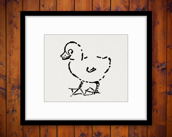 Printable Image Little Duckling Graphic Cute Bird Illustration Digital Duck Download Jpg Png Eps HQ 300dpi No.1567