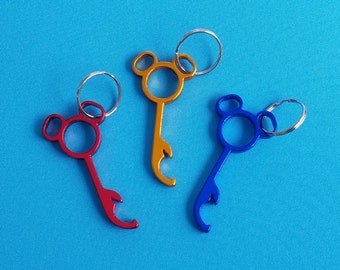 Mickey Head Bottle Opener Keychain - Disney Cruise FE gift - DCL Fish Extender gift - Key Chain