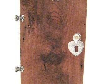Door For Fairies,Large Fairy Door,Barn Wood Door,Fairy Doors,Rustic Fairy Door,Wooden Fairy Door,Wood Fairy Door,Reclaim Wood Art,Boho Decor