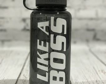 Custom Water Bottle - Water Intake Tracker - Daily Water Tracker - Personalized Bottle - Workout Bottle - 34oz Water Bottle - BPA Free