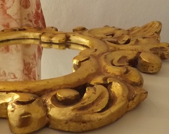 Romantic French mirror wall-hanging mirror gilded baroque boudoir mirror bedroom mirror cloakroom mirror shabby chateau miroir en d'ore