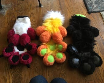 Padded puff paws- fursuit costume
