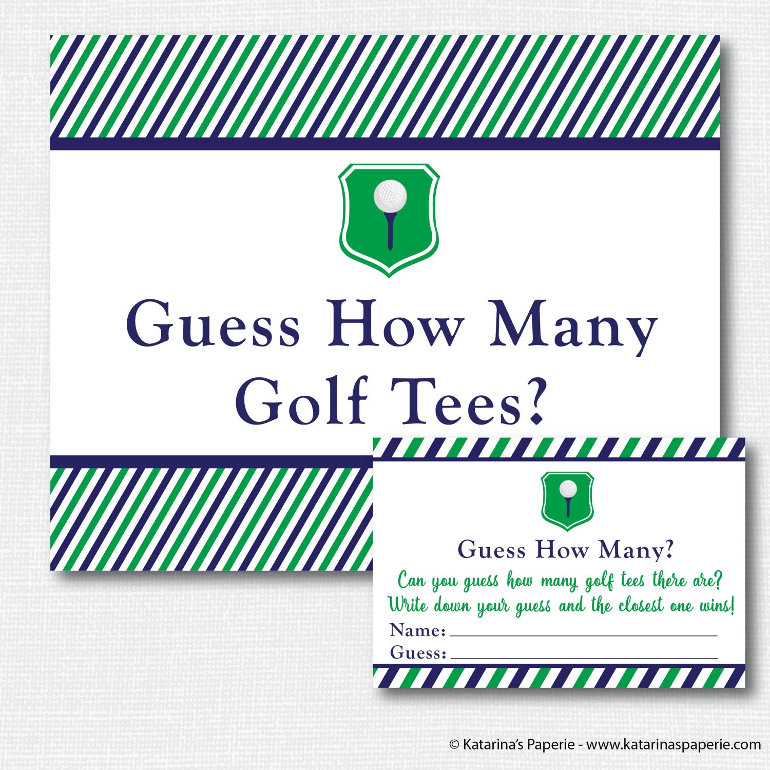 Golf Baby Shower Guess How Many Tees Game Baby Shower Game