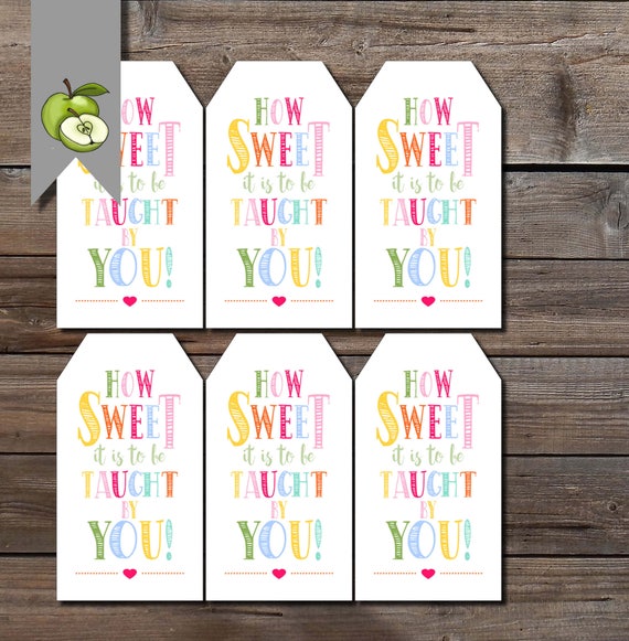 sweet treat teacher tag homemade hamper tag cookie tag