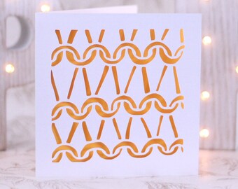 papercut knit card, card for knitter, card for a knitter, birthday knitter, cards for a knitter, yarn birthday card, knitting birthday