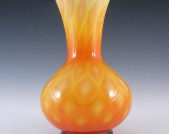 Elme? Scandinavian/Swedish Orange & Yellow Cased Glass Vase