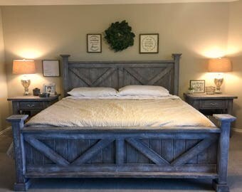 Barn door bed | Etsy Barn door bed | Etsy