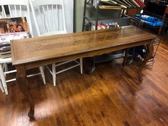 Oak sofa table or console table