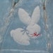 1970s Baby Blue Bunny Hooded Bunting Cold Weather Suit w Mitts Booties Long Zippers Quilted Lining 12 months