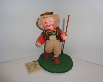 Annalee Mobilitee Doll 1995 7" Swiss Alps Boy Made in USA
