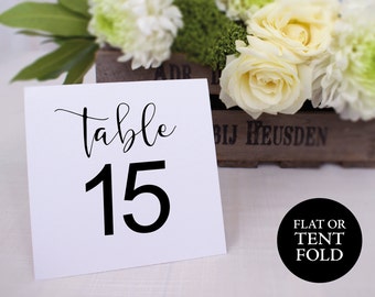 Tented table numbers | Etsy