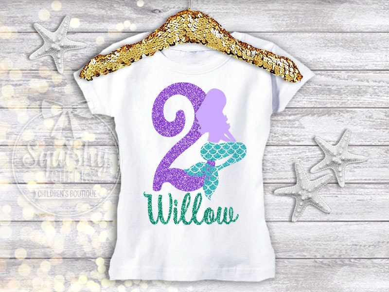 ariel mermaid birthday shirt