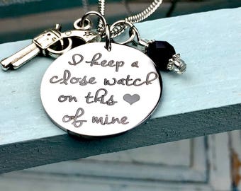 I keep a close watch on this heart of mine charm necklace, johnny cash, Walk the line, music