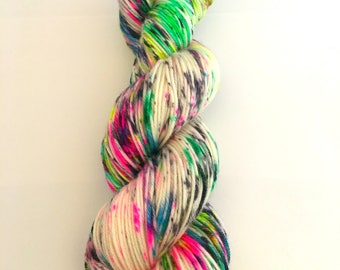 Yarn, hand dyed yarn, Krylon Blast, hand dyed worsted, hand dyed DK,hand dyed fingering, hand dyed sparkle sock