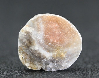 chalcedony primitive drusy geode stone cabochon for wire wrapping setting and embroidery lesson tutorial crafting supplies (A2090)