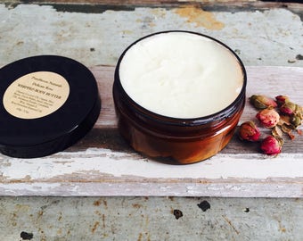 Body Butter. Whipped Body Cream. Rose Blend. Luxurious. All-Natural Skin Moisturizer. Nourishing Plant-Based Vegan Skincare. 100g / 3.5 oz