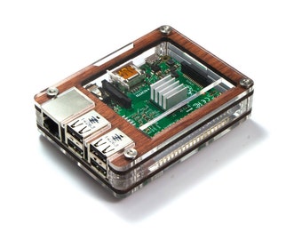 Zebra Case - Raspberry Pi3, 2 and B+ (Wood) with Heatsinks