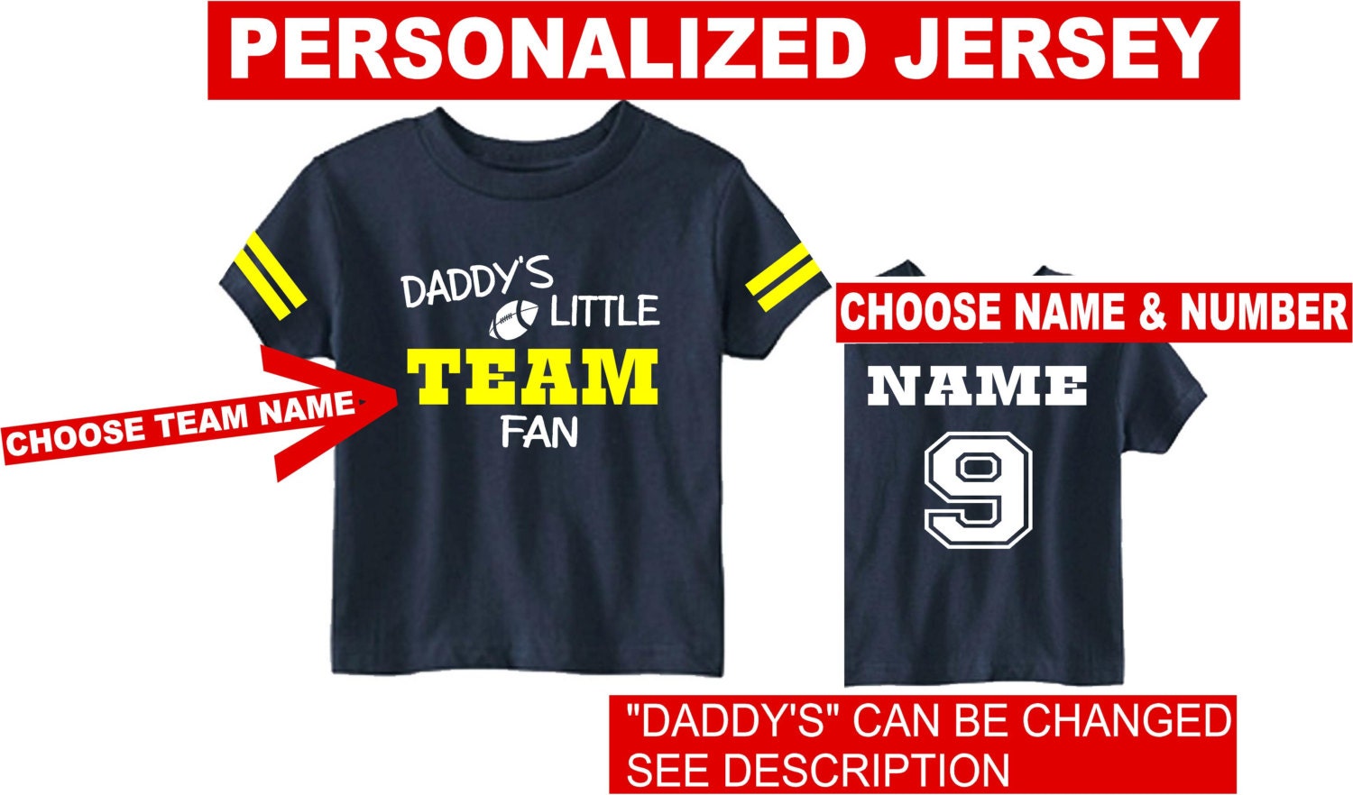 personalized infant football jersey