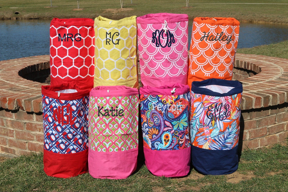 Monogrammed Laundry Bag Camp Laundry Bag Laundry Hamper