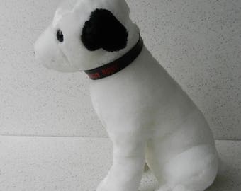 Plush Vintage RCA Victor Nipper, Advertising Collectible, 1990 Soft Paws, His Master's Voice, Toy