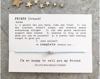 FRIENDS Wish Bracelet Friendship, Best Friends Add a Name & Custom options available