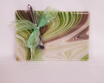 Fused Glass Cheese Board