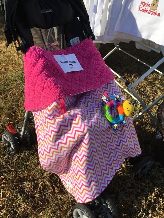 Items similar to Girl Pink Chevron Stroller Blanket, Carseat Blanket