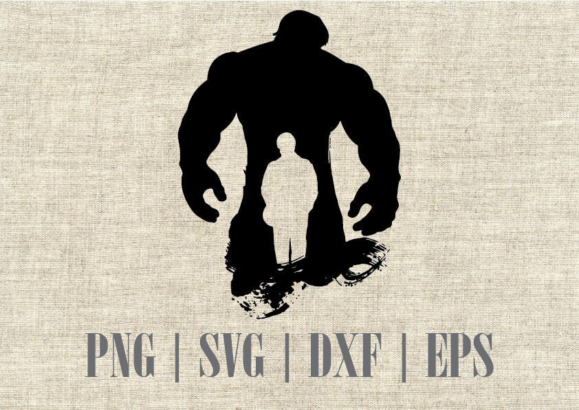 Download The Incredible Hulk Silhouette SVG & DXF Cut File from ...