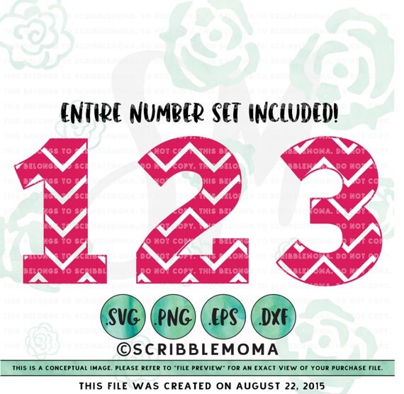 Download Chevron Numbers svg for Cricut Birthday svg Birthday Number